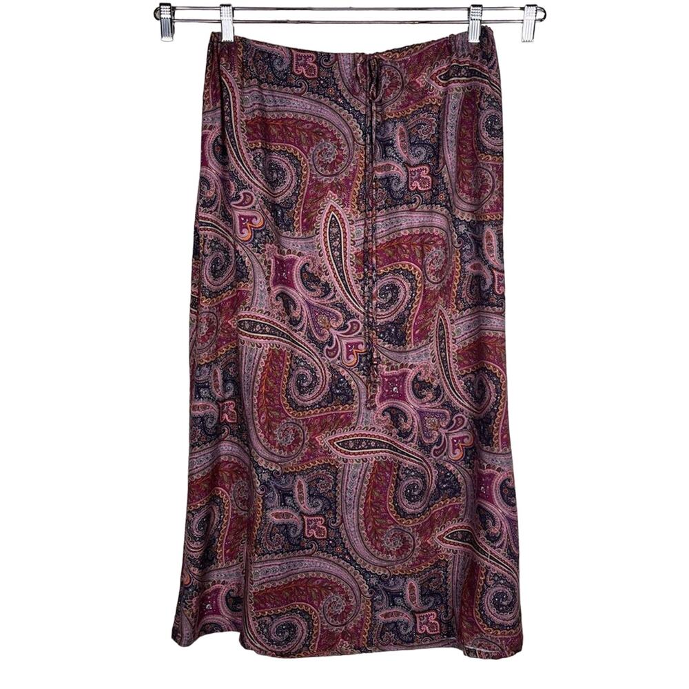 VTG SKETCHBOOK | Women's ModestPaisley Maxi Skirt Purple‎ L